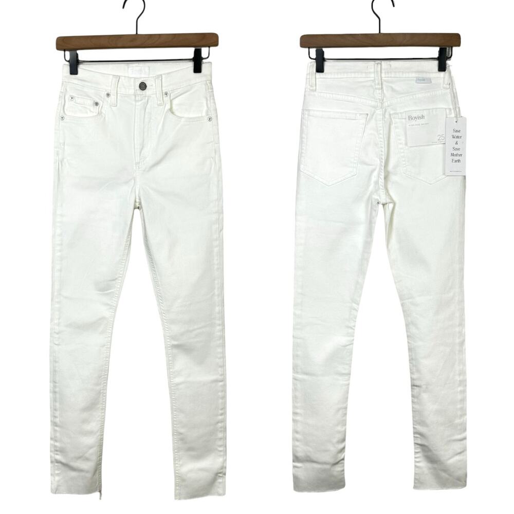 Boyish by HER NWT White Denim High Rise Stretch Skinny Jeans